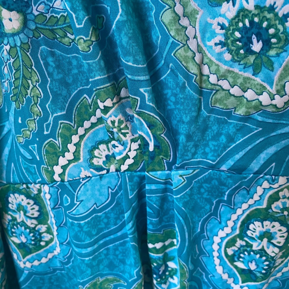 Ruby Rd. Turquoise Paisley High Low Dress - Picture 3 of 5